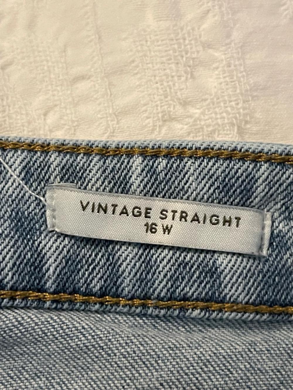 Wonderly vintage straight cropped distressed baggy fit jeans sz 16w light wash - Picture 3 of 6